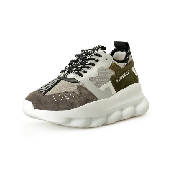 Versace Other - Versace Men's Suede & Leather "Chain Reaction" Sneakers Shoes US 11 IT 44